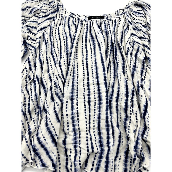 Karen Kane White and Blue Stripped Blouse - Picture 2 of 6